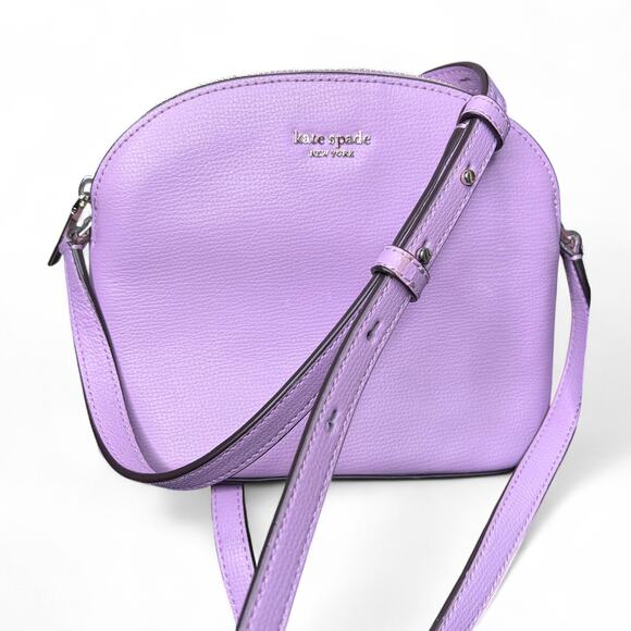 Kate Spade Sylvia Bright Purple Lilac Medium Dome Crossbody Purse - Picture 1 of 8
